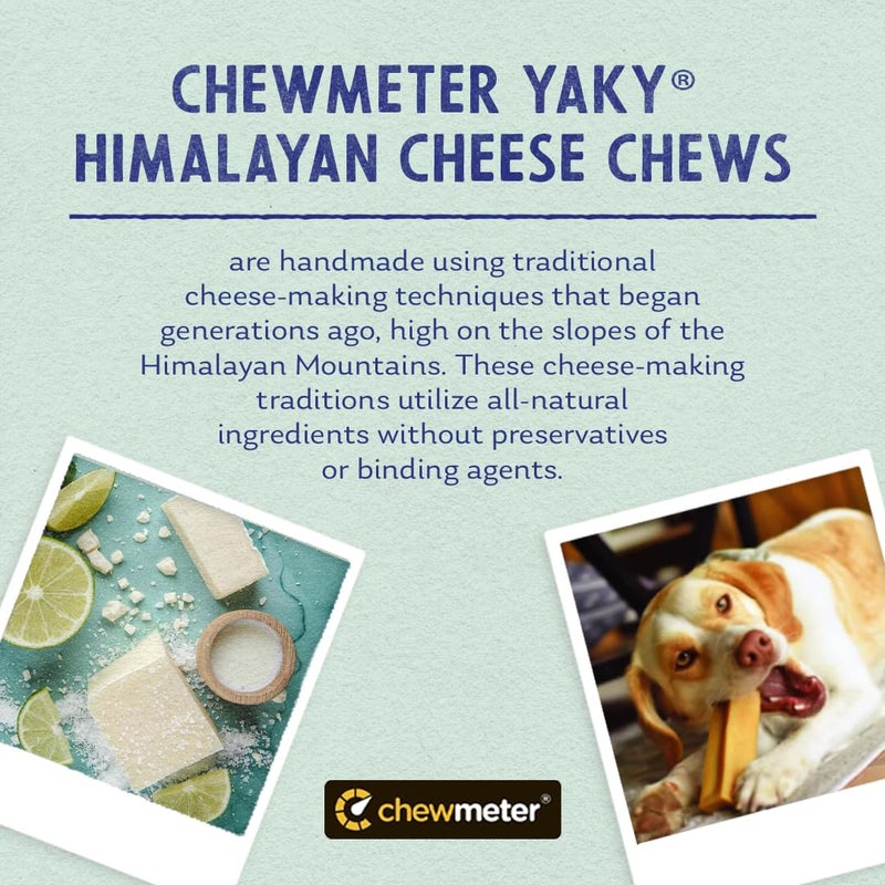 Himalayan Dog Chew Chewmeter Himalayan Yaky Cheese Chew, 100% Natural, Long Lasting, Gluten Free, Healthy & Safe Dog Treats, Lactose & Grain Free, Protein Rich, Stain Free, Medium, Dogs 35 Lbs & Under, 2.5 lb Bulk Tub - Image 4